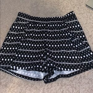 Black and White Patterned Shorts